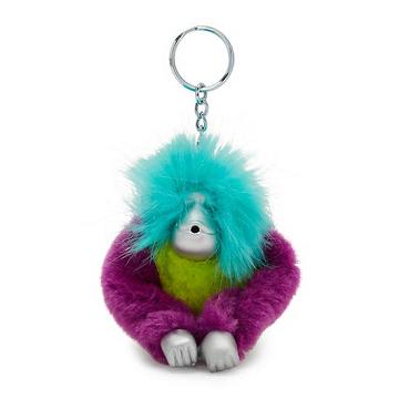 Kipling Fun Hair Sven Monkey Keychain Accessoires Rood Groen | BE 1941UZ